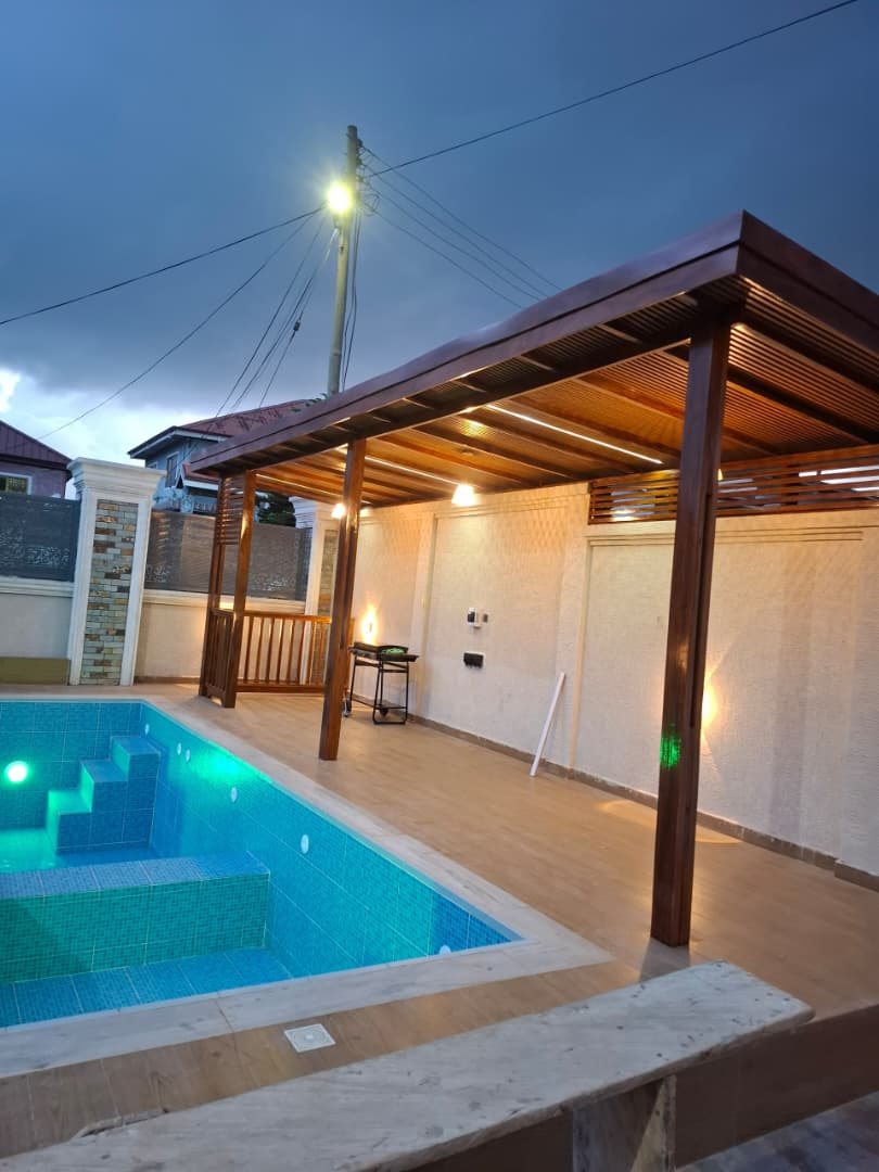 Pool and pergola deck